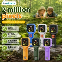 Mainan Eksplorasi Alam Inskam 392 Baru, Mikroskop Digital 500X untuk Anak-Anak, Mainan Mikroskop 600mAh untuk Siswa, Mainan STEM