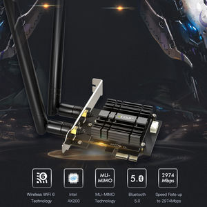 EDUP-<span class=keywords><strong>tarjeta</strong></span> WiFi 6, BT 5,1, <span class=keywords><strong>tarjeta</strong></span> de red PCIe AX de 3000Mbps, AX200, 802.11AX, adaptador WiFi, ax200 inalámbrico - Product Image 6