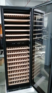 Refroidisseur à <span class=keywords><strong>vin</strong></span> commercial NE-413 de haute qualité, intelligent, à commande tactile numérique, en acier inoxydable, avec 8 étagères - Product Image 5