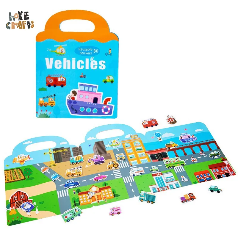 Neueste Design Kinder Erkennungs puzzles 6 Stile Kinder ganz Buch einzigartige magnetische Aufkleber Buch