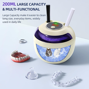 Nettoyeur à ultrasons domestique à affichage numérique, désinfection UV, 45 kHz, 4 modes, <span class=keywords><strong>pour</strong></span> appareils dentaires - Product Image 4