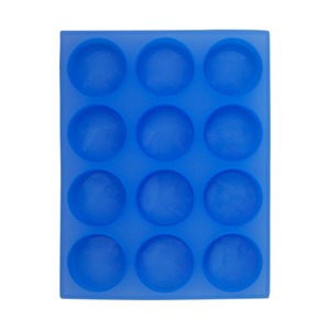 Blue 12 Cavity Round Silicone Soap Mould Non Stick Easy Release Handmade Baking <b>Mold</b> for Soap and Dessert - Product Image 1