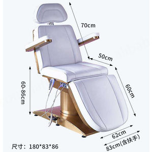 Muebles de salón de belleza de lujo, mesa de pestañas, cama de Spa, mesa Facial eléctrica, cama de masaje negra con rotación de 360 grados - Product Image 6