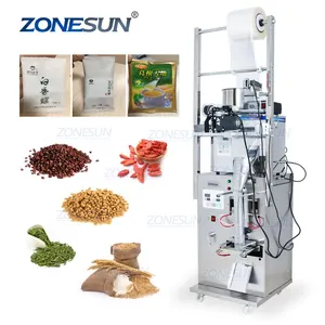 ZONESUN otomatik 1-50G kuru ve büyük güç dolum donanım somun otomatik toz çay baharat sızdırmazlık paketleme makinesi