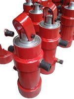 Mini vérin hydraulique télescopique multi-étages avec construction en acier et roulement pour remorque benne basculante, pression 250 bars