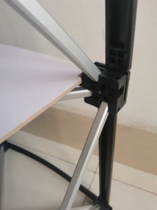 Mostrador publicitario para ferias, soporte emergente de tubo de aluminio resistente para suelo, mostrador de recepción portátil, Mostrador de Mesa de Promoción - Product Image 6