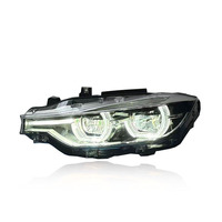 Phares avant exclusifs SJC Auto, nouveaux, 3 couleurs changeantes, LED Angel Eyes, pour BMW F30 F35 V3, phare avant d'origine argenté