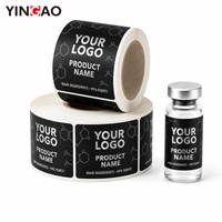Étiquettes personnalisées pour flacons en rouleau 3ml 5ml 10ml, imperméables, adhésion forte, résistantes aux basses températures, assorties aux boîtes, forte adhérence