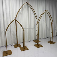 Arche de mariage en métal robuste, cadre pour ballons floraux, support de toile de fond, arche de mariage en fer doré pour événements et fêtes