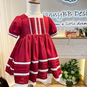 <span class=keywords><strong>Robe</strong></span> rouge <span class=keywords><strong>pour</strong></span> filles de Noël Vêtements <span class=keywords><strong>pour</strong></span> enfants Robes en lin et coton <span class=keywords><strong>pour</strong></span> filles Robes d'hiver de Noël de couleur unie <span class=keywords><strong>pour</strong></span> enfants Petites filles - Product Image 1