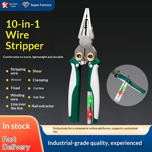 Alicates de electricista Jianpai con probador de voltaje, pelacables multifunción 8 en 1, cortador de cables, divisor de cables, herramienta para cables - Product Image 1
