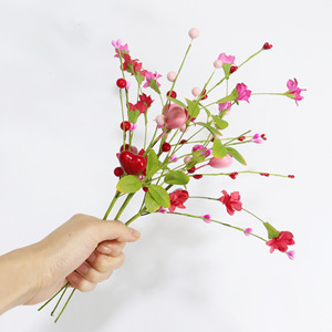 Bouquet de fleurs artificielles DAMAI en papier rouge et rose mélangé, fait main, décoration moderne pour la Saint-Valentin, mariage, fête des mères - Product Image 2