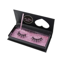 Boîte d'emballage personnalisée haut de gamme en carton en forme de petit livre pour faux ongles avec fenêtre