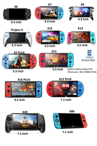 Consola de Juegos Portátil Project X PRO de 64 GB con 15000 Juegos, Wi-Fi, Pantalla HD 3D Rocker, Batería de 3200 mAh - Product Image 6