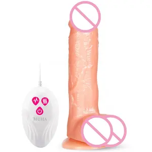 7 Speed USB Wired Realistic Rotating Telescopic Thrusting Vibrating Dildo Vibrator Sex Toy For Women