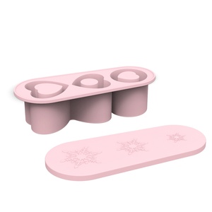Riutilizzabile in Silicone fai da te a forma di cuore a casa strumento per creare blocchi di ghiaccio facile da rilasciare Logo personalizzato in Silicone cubo di congelamento stampi per ghiaccio - Product Image 1