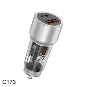 <span class=keywords><strong>Cargador</strong></span> de Coche USB de Doble Puerto PD y QC3.0 de Alta Calidad, Carga Rápida, Diseño Transparente, Adaptador para iPhone y Samsung - Product Image 2