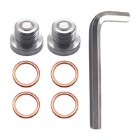 M16x1.5 Magnetisches Differential-Ölablass- und Befüllschrauben-Set, Anti-Tropf-Magnet, mit Kupfer-Unterlegscheiben und Sechskantschlüssel
