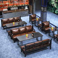 Banquettes de bar rétro Ksl, mobilier de style industriel en métal pour hôtels et restaurants, ensembles de chaises et tables pour cafés et restaurants