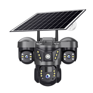 Système de vidéosurveillance V380 Triple-View 4G à énergie solaire, 3 mégapixels, caméra domestique à faible consommation d'énergie, triple objectif, best-seller - Product Image 5