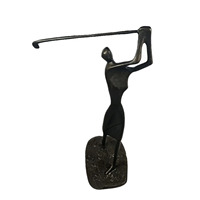 Statue abstraite en aluminium de golfeuse, sculpture d'art féminine, décoration de jardin ou de maison, ornement, cadeau