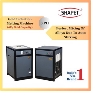 เครื่องหลอมเตาหลอมโลหะเหนี่ยวนำทองคำสี่กิโลกรัมเครื่องหล่อแบบมอเตอร์15KW สามเฟสสำหรับเครื่องเพชรพลอย - Product Image 4