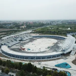 Stahl Struktur Gebäude Stadion Gym Bleicher Dach Stahl Rohr Truss Design Fußball Stadion Dach