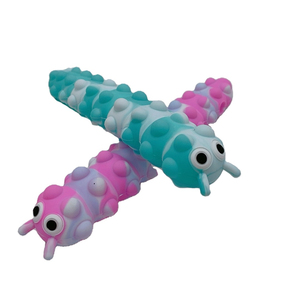 Fabricant de jouets éducatifs directement en silicone Caterpillar Pop Fidget Sensory pour soulager le stress unisexe enfants et adultes - Product Image 2