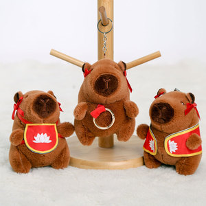 <span class=keywords><strong>Porte</strong></span>-clés en peluche résistant à l'eau au design unique, <span class=keywords><strong>porte</strong></span>-clés en alliage durable avec adorable pendentif cochon d'Inde - Product Image 1