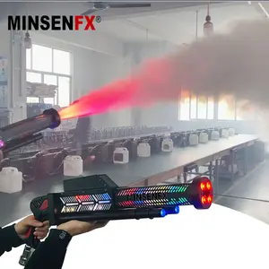 MINSENFX 2024 nuevo LED CO2 Jet Gun batería potente escenario humo efecto pistola de mano RGB LED CO2 cañón DJ pistola para Night Club Bar