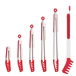 Pinzas <span class=keywords><strong>para</strong></span> servir <span class=keywords><strong>pizza</strong></span> comida giratoria Metal Mini silicona pequeña silicona <span class=keywords><strong>espagueti</strong></span> cocina pinzas de silicona - Product Image 1