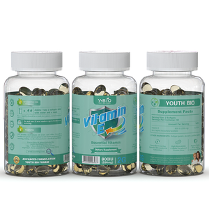 Cápsulas de Gel Suave de Vitamina E, Acetato de D-Alfa Tocoferol Premium, Sin Gluten, Sin OMG, para la Salud del Corazón, la Luminosidad de la Piel y el Cerebro - Product Image 1