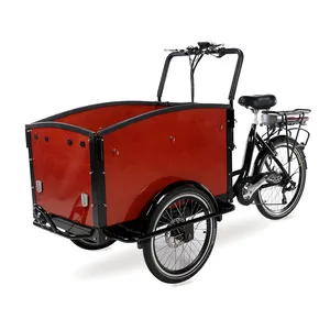 荷兰货运自行车3轮电动自行车三轮成人货运自行车