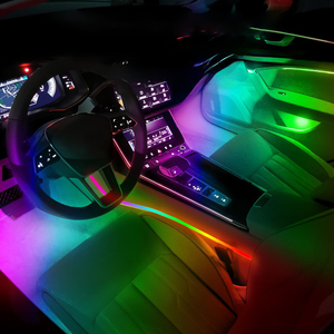 Éclairage intérieur de voiture Symphony dynamique RVB personnalisable du fabricant OEM Kit d'éclairage LED d'ambiance 18 / 22 en 1 pour voiture - Product Image 1