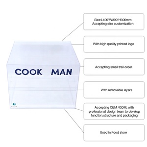 Tùy chỉnh 2 Tier Acrylic bánh mì trường hợp bán lẻ hiển thị Kệ Acrylic <span class=keywords><strong>Countertop</strong></span> bánh trường hợp cupcake Acrylic bánh Pastry hiển thị trường hợp - Product Image 2