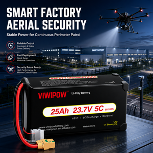 Batterie Lipo VIWIPOW pour drones de sécurité/UAV, haute densité énergétique, semi-solide, personnalisée, 25Ah 6S 23.7V 5C - Product Image 1