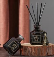 Prix bon marché huile de parfum sans feu parfum diffuseur de parfum noir roseau ensemble de parfum avec boîtes d'emballage