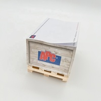 Bloc-notes adhésif imprimé personnalisé Cadeau de bureau Blocs cubes Palette en bois Notes autocollantes avec logo d'entreprise