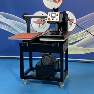 Macchina Idraulica a Doppia Stazione per Stampa a Caldo su Pelle, Tessuto e Carta, per Incisione Logo - Product Image 1