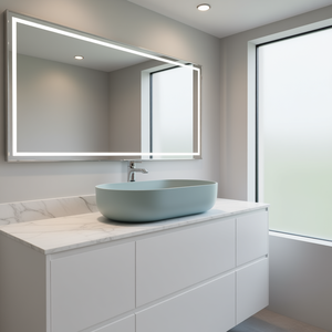 Lavabo ovale moderne 24x14 à poser sur comptoir de salle de bain, finition peinte - Product Image 2