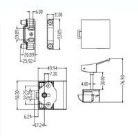 YH2074 acier alliage de Zinc poignée à ouverture par traction serrures d'armoire antivol camping-car camping-car RV remorque caravane serrure de porte déverrouillage par mot de passe