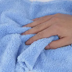 Tela polar de felpa de microfibra suave de doble cara, en rollo, ultra absorbente de agua para el hogar, textil para mascotas y secado de cabello