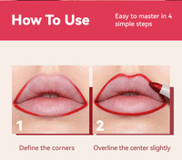 Tasse non collante longue durée Colorable Matte Lip Liner Marker Pen Lipstick Liquid Set