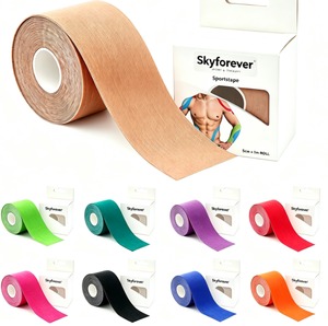 Cinta de Kinesiología Elástica de Algodón Impermeable y Colorida para Alivio del Dolor Deportivo y Recuperación Muscular, Forma Personalizada Disponible - Product Image 1