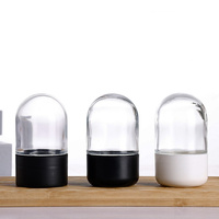 Pot en verre de dôme de bouteille en verre de forme d'ampoule populaire avec le couvercle de preuve d'enfant 100ml