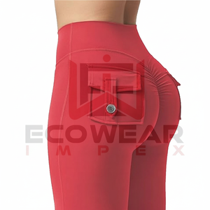 Leggings évasés taille haute avec poches pour femmes, effet push-up, respirants, pour le sport, la gym, le yoga, toutes les couleurs et tailles disponibles - Product Image 1