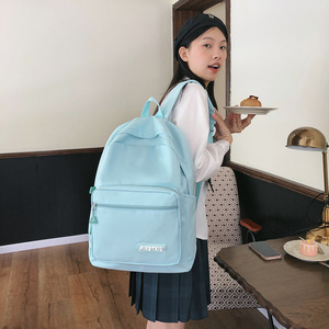 Firstxiu Women's <b>Backpack</b> Solid Color Lightweight Shoulder Strap School Education Large Capacity 14.9 In <b>Laptop</b> Compatible - Product Image 3