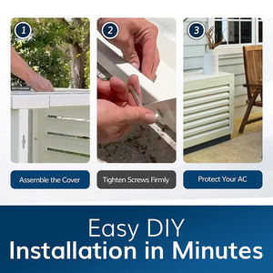 Cubierta para Unidad Exterior de <span class=keywords><strong>Aire</strong></span> <span class=keywords><strong>Acondicionado</strong></span> YOD HVAC de Aleación de Aluminio, Resistente a la Intemperie y al Granizo, Accesorio para <span class=keywords><strong>Aire</strong></span> <span class=keywords><strong>Acondicionado</strong></span> con 5 Años de Garantía para Bomba de Calor - Product Image 6