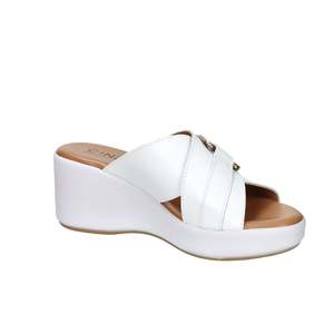 Cinzia Soft Pantoufles compensées pour femmes blanches TS61324 - Product Image 5