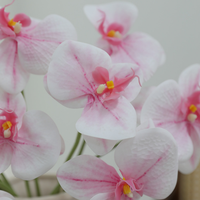 Fleur artificielle Phalaenopsis 3D de haute qualité pour décoration de maison et de mariage, ornement, guide d'allée, arrangement floral, plante artificielle